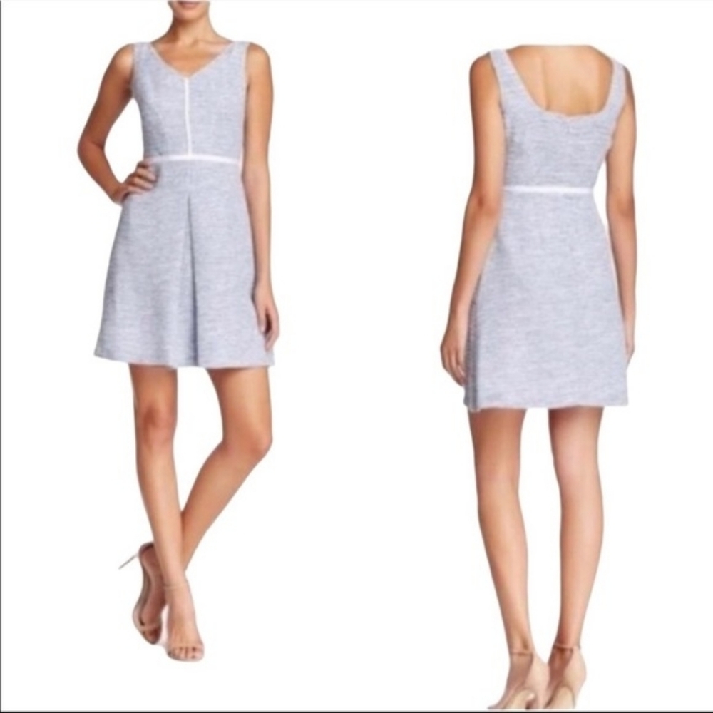 Sleeveless Light Gray Fit-and-Flare Dress